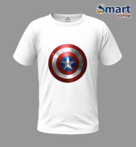 Cotton T-Shirt Captain America Shield 01